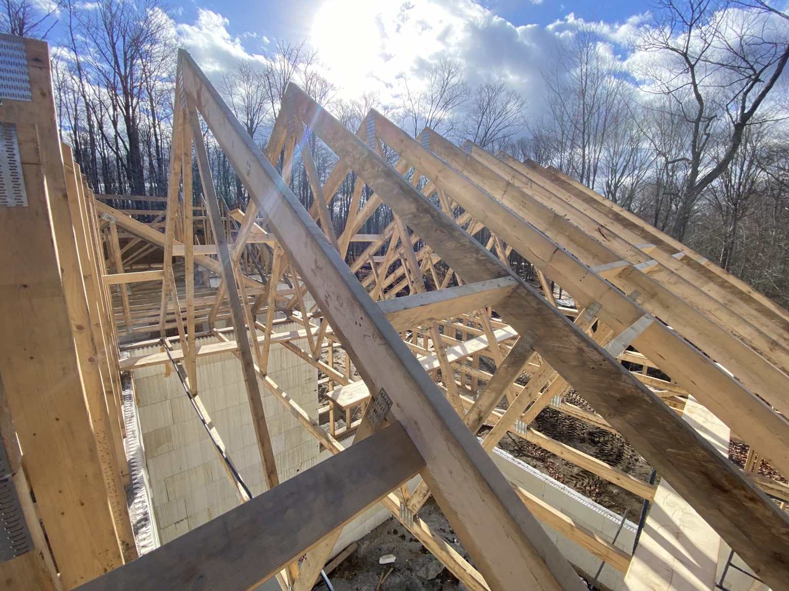 Twin Gables structural framing project